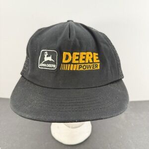 VTG John Deere Power Black Snapback Trucker Hat Cap K Product USA